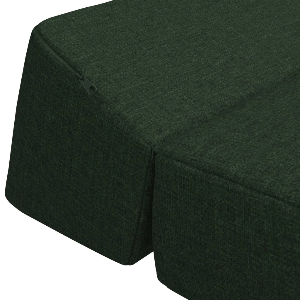 Divano Letto Pieghevole Verde Scuro 60 x 70 x 41 cm Tessuto 900054