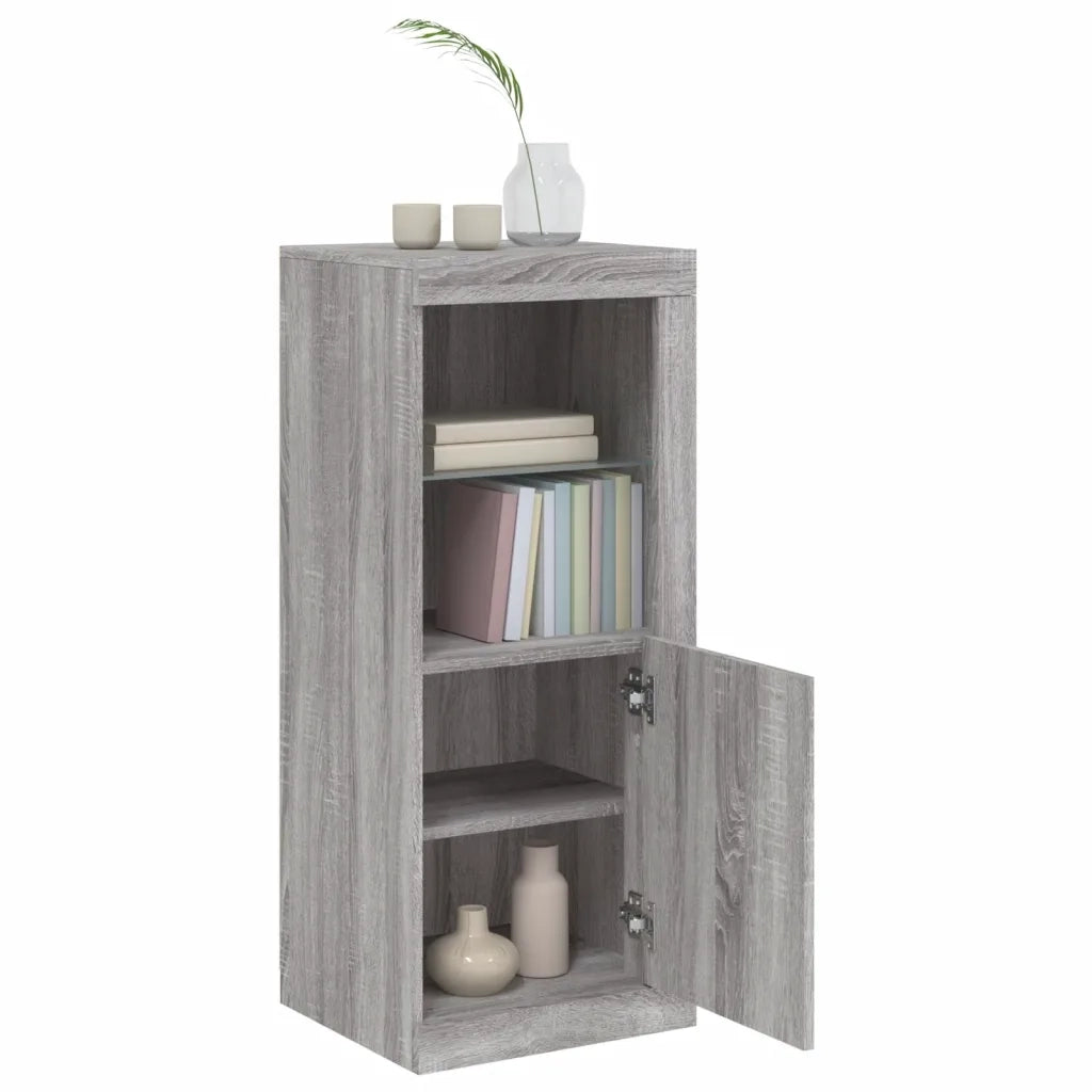 Credenza | Madia | Buffet da pranzo | Armadio da pranzo con Luci LED Grigio Sonoma 41x37x100 cm