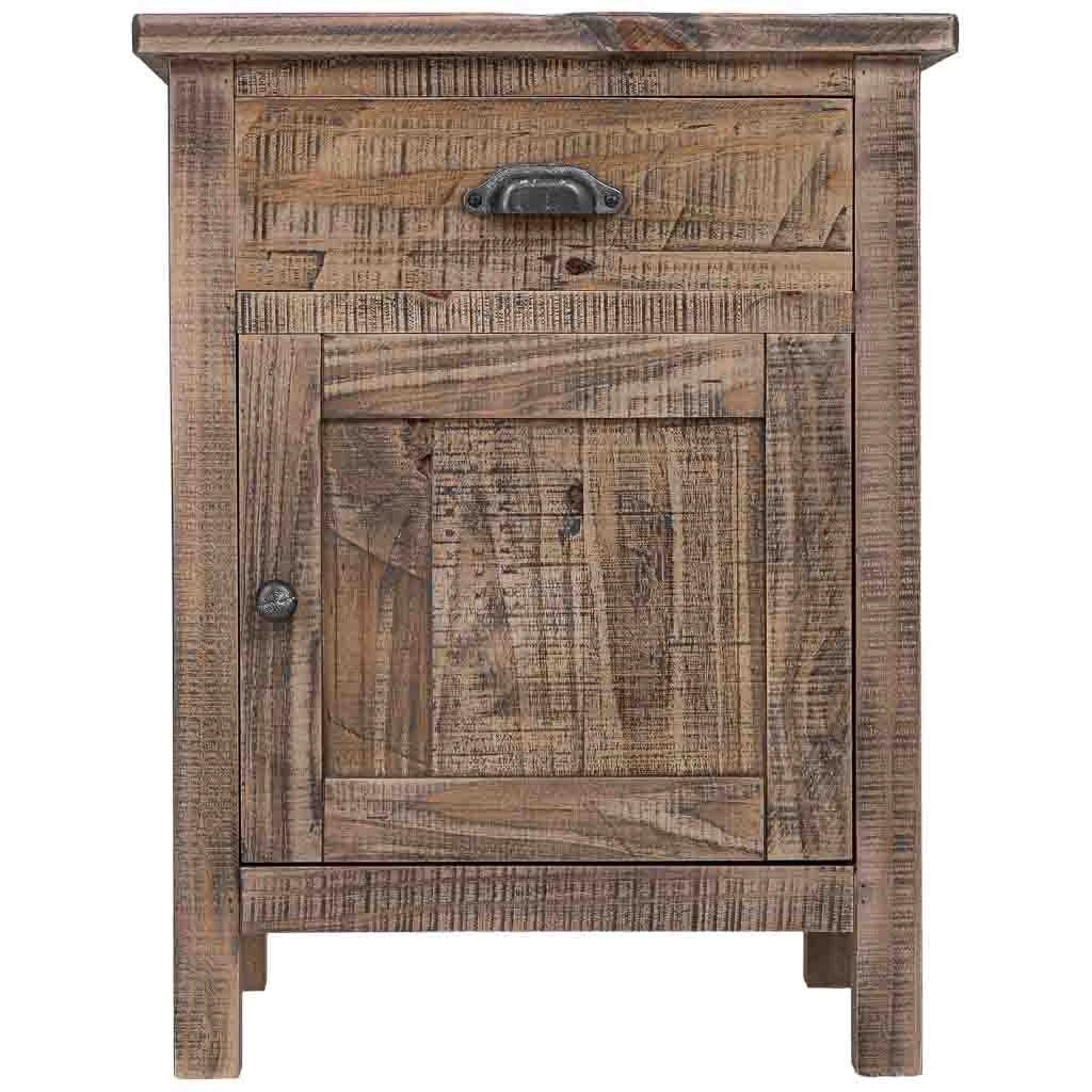 Comodino in legno marrone 50x40x65h cm
