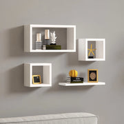 Lisignago, Mensola 4 Ripiani, 24x15x44h cm Bianco