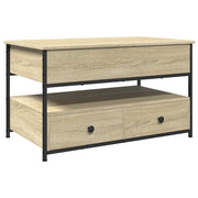 Tavolino salotto | Tavolino da caff¨¨ | Tavolino da Soggiorno Rovere Sonoma 85x50x50 cm Multistrato Metallo