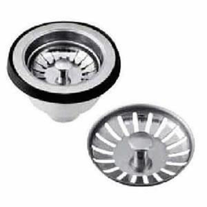 Piletta lavello inox  canestro  senza troppopieno d.90x1 1/2 b