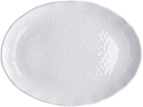 1 Pezzo Vassoio Ovale in Melamina Bianco 40 x 30 x 2,5 cm
