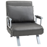 Poltrona Relax Sedia a Sdraio Letto per Ospiti ¨C zephmum ¨C Grigio 65x69x80 cm