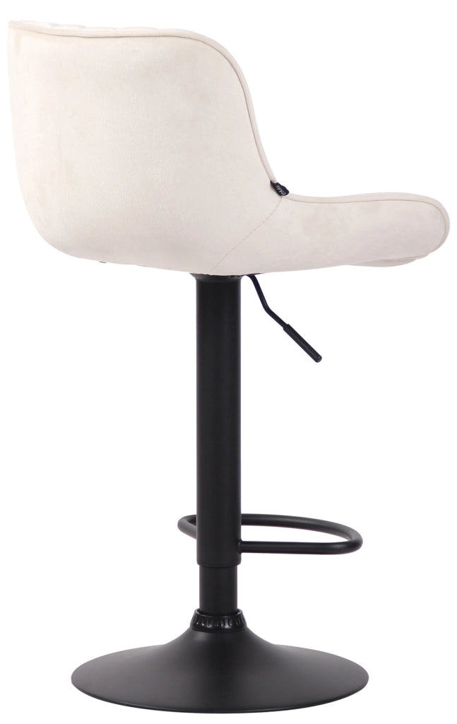 Set di 2 sgabelli da bar Lentini Velvet crema,nero