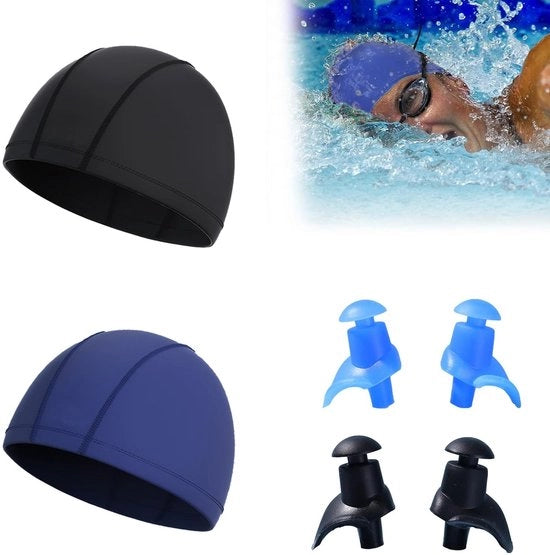 Badmuts 2 pezzi - Forma elastica - Antiscivolo - Comfortevole - Progetto idrodinamico - Protezione auricolare - Nylon duraturo - Badmuts