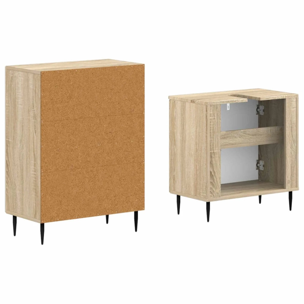Set di Armadi da Bagno da 2 Pezzi HAARLEM Rovere Sonoma 3417614
