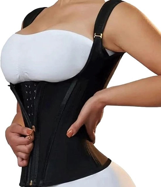 Vestitino sexy per donna con doppia compressione, compressione skinny, chiusura lampo e controllo della forma della vita.