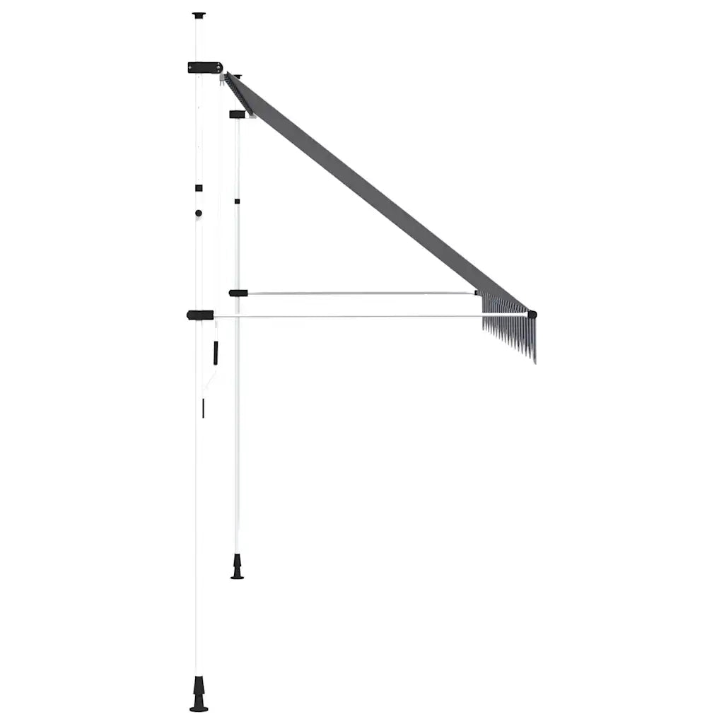 Tenda da Sole Retrattile Manuale 350 cm a Strisce Blu e Bianche 43223