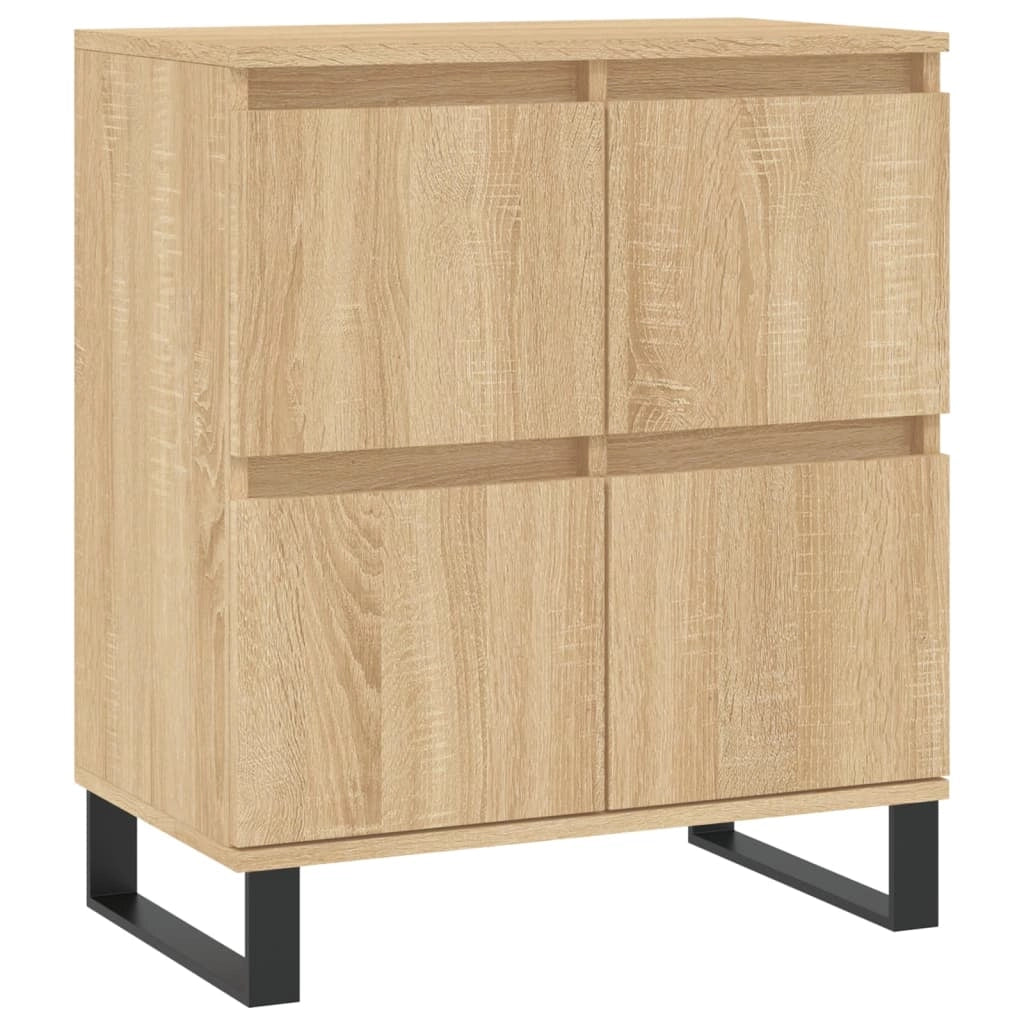 Buffet credenza cassettiera armadio mobile contenitore organizer cucina soggiorno salotti set di 2 legno ingegnerizzato Sonoma marrone 02_0036834