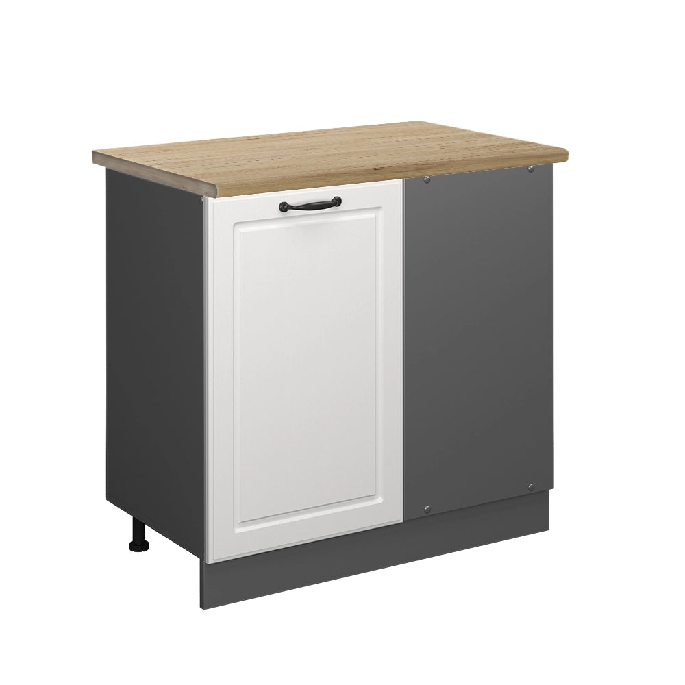 Vicco Mobile ad angolo cucina Bianco casa di campagna 86 cm , PL Rovere