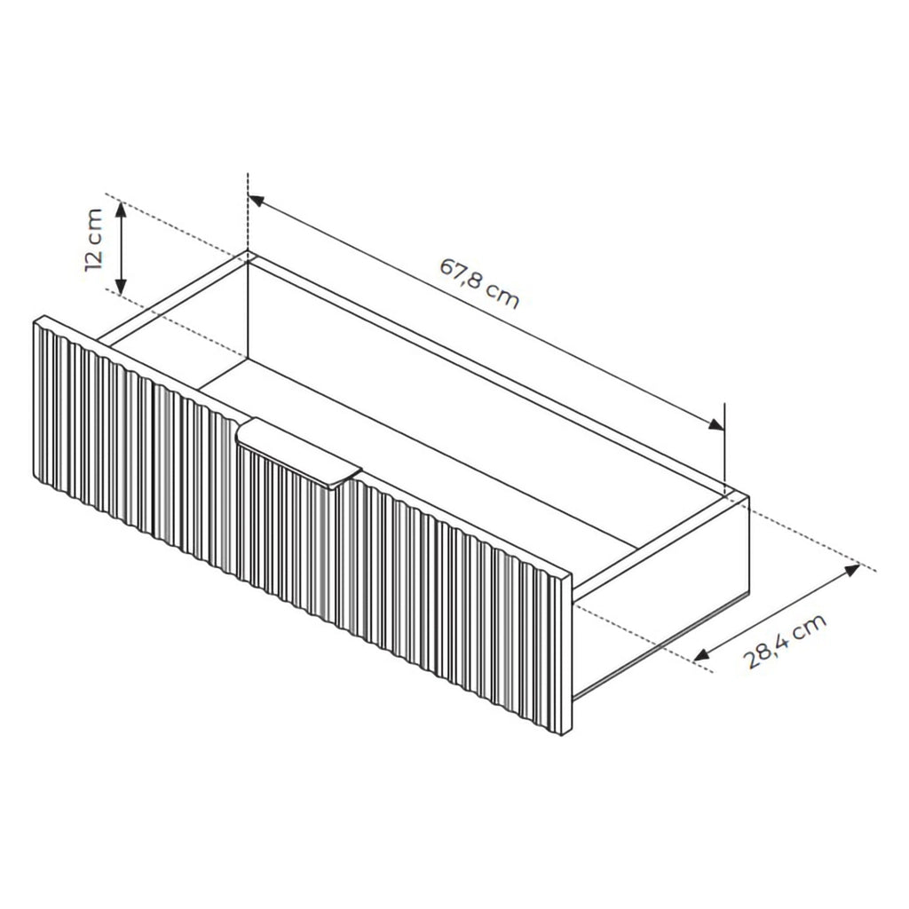 Madia Haliso, Credenza 4 Cassetti, 88x38x101h cm Beige
