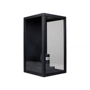 LAMPADA DA PARETE IP44 PER INTERNI ED ESTERNO IN ALLUMINIO NERO CON ATTACCO E27 - IDEALE PER GIARDINI INGRESSI E VERANDE