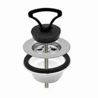 Piletta lavello inox  simplex  c on tappo a maniglia d.1 1/2 b