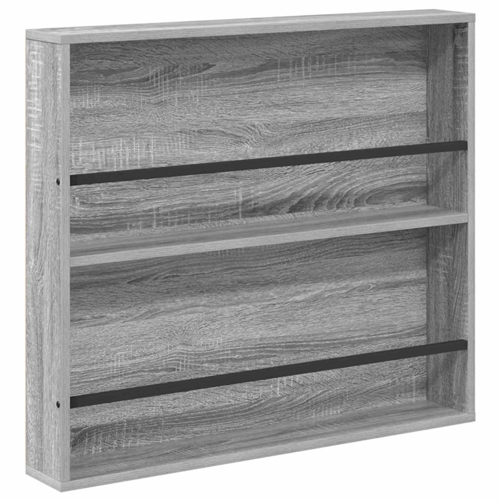 Scaffale per riviste 2 pz Sonoma grigio 80 x 12 x 70 cm