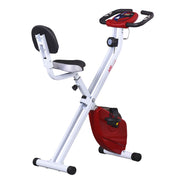 Bicicletta da Fitness Pieghevole ¨C Minimal ¨C Rosso, Acciaio, LCD, Sella Regolabile