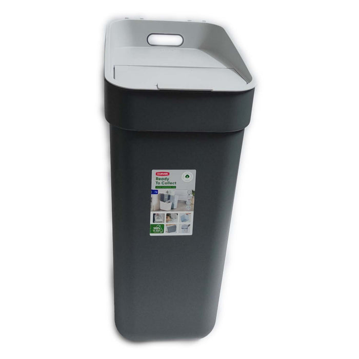 PATTUMIERA CURVER READY GRIGIO / ANTRACITE LT. 30 CON FERMA BUSTA