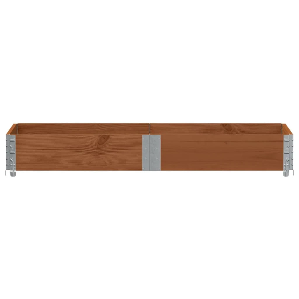Vassoio per fioriera aiuola rialzata piante fiori terrazza giardino 150 x 50 cm legno massello di pino marrone 02_0037436