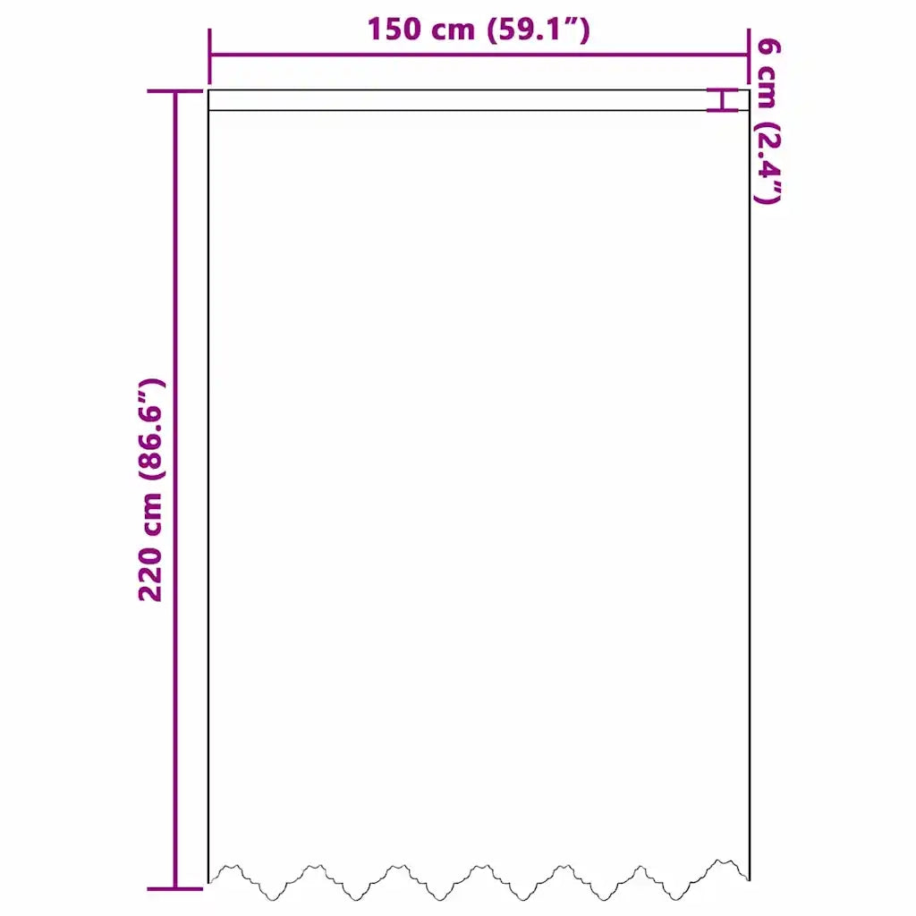 vidaXL Tende con tende Bianco 150 x 220 cm Poliestere