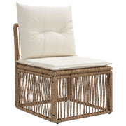 Set Divano da Giardino 4 pz | Set Salotto da Giardino Beige polyrattan