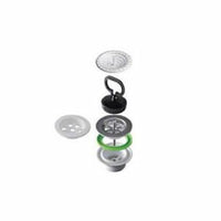 Piletta lavello inox senza tropp opieno d.1 1/2