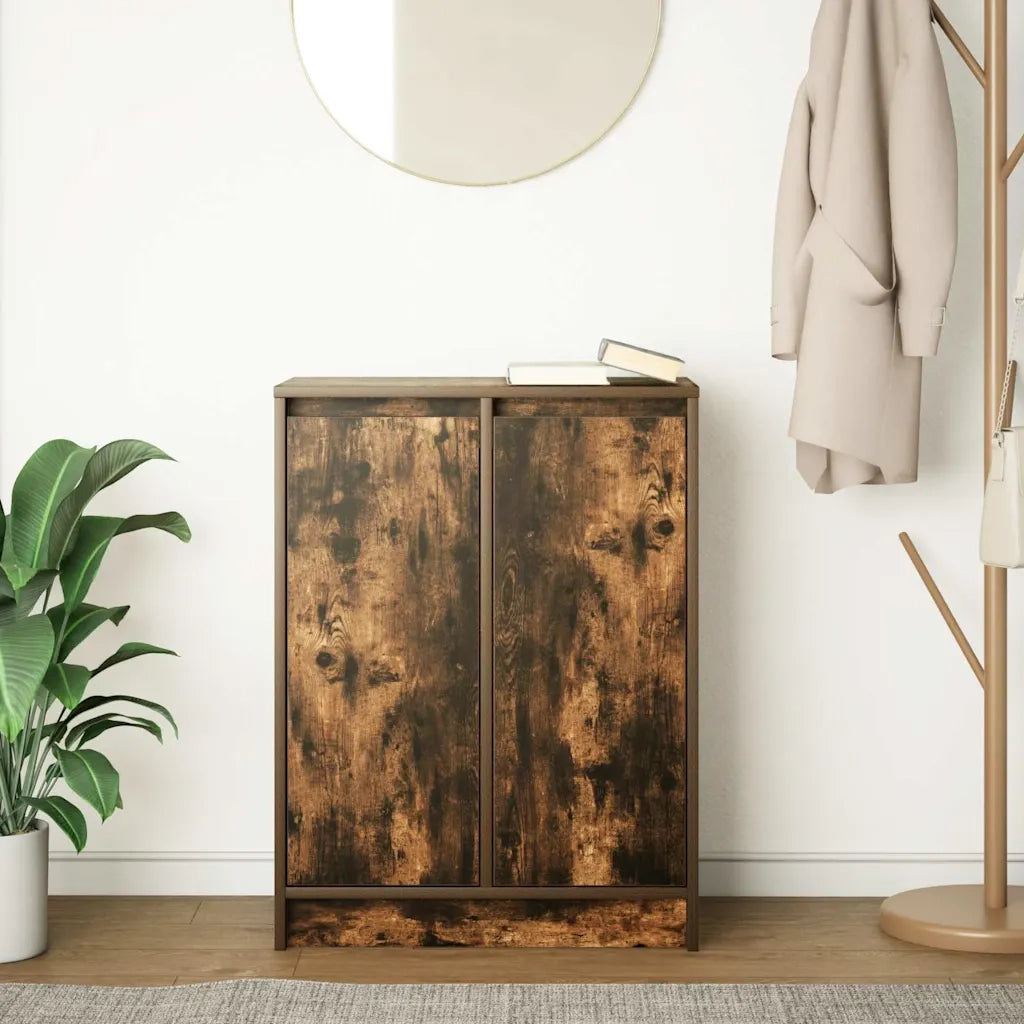Credenza Rovere Fumo 57x34x76 cm in Legno Multistrato