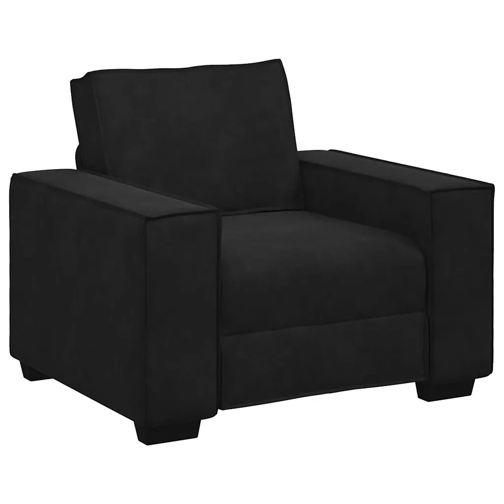 Divano Sedia-Poltrona-Sofa Relax Nero 60 cm Velluto 837502