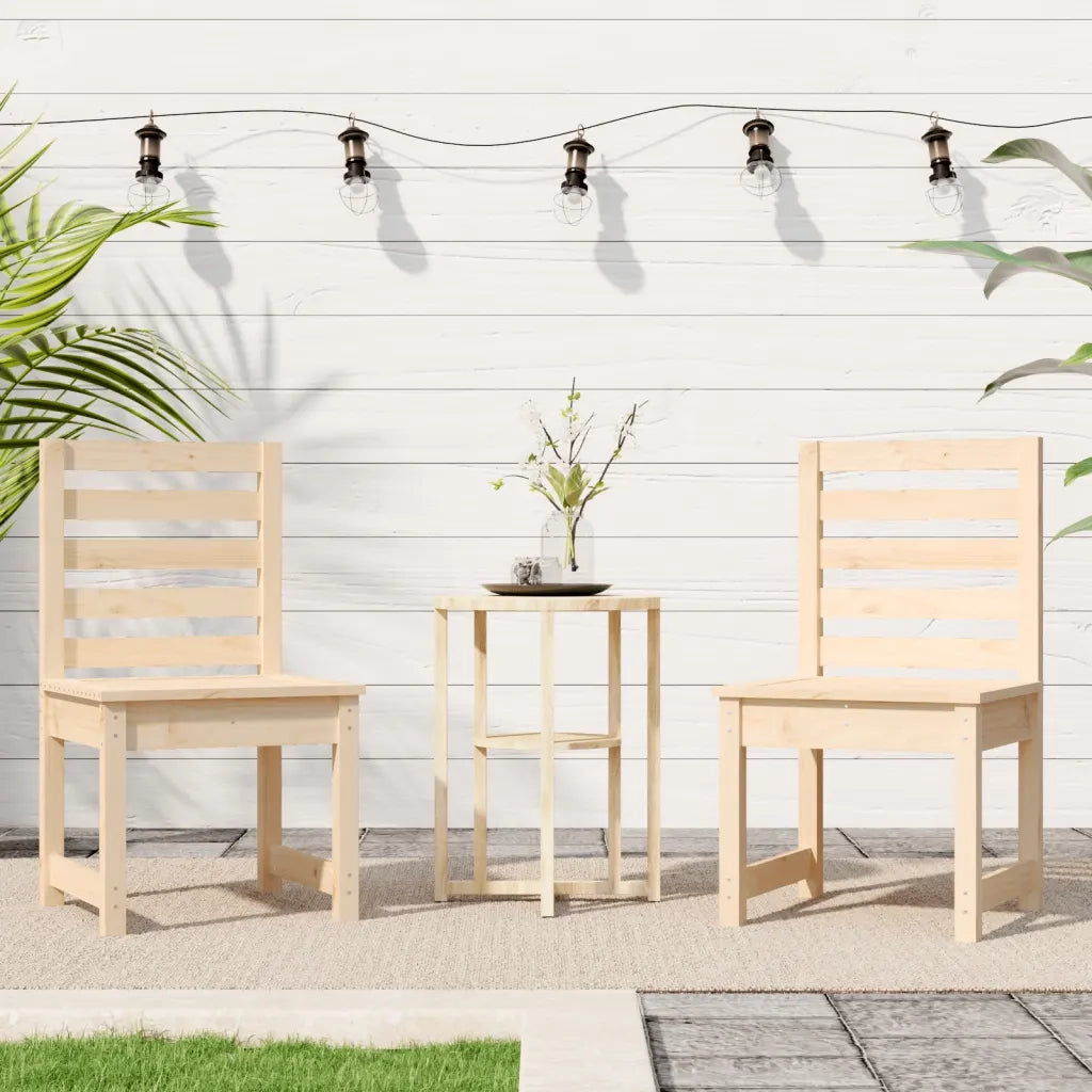 Sedie da Giardino 2pz 50x48x91,5 cm Legno Massello di Pino 824025