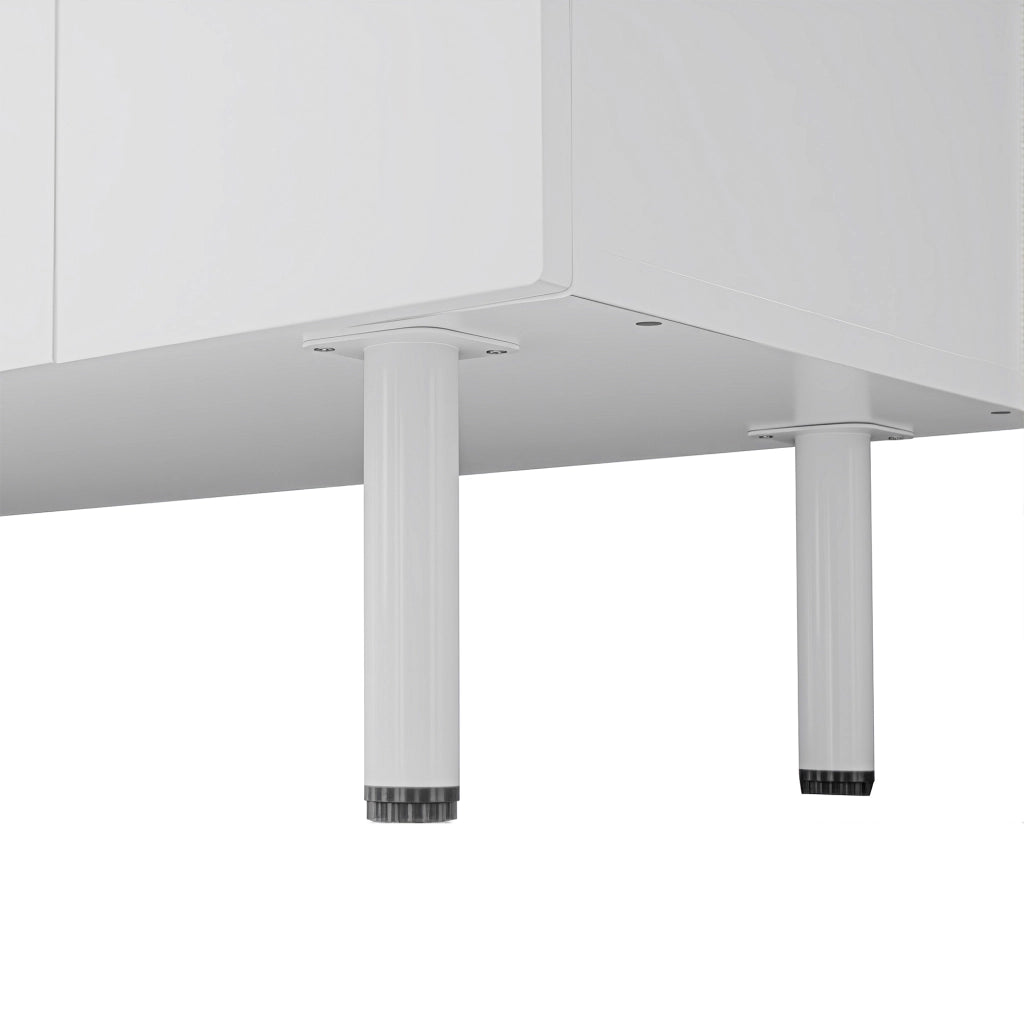 Consolle per ingresso ¨C Minimal ¨C bianco in legno con ripiani salvaspazio