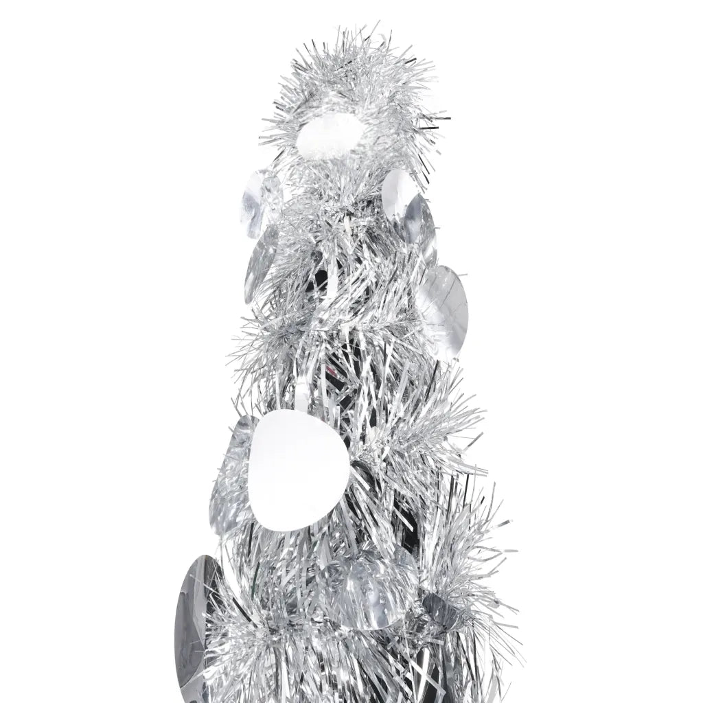 Albero di Natale Artificiale Apribile Argento 180 cm PET 320993
