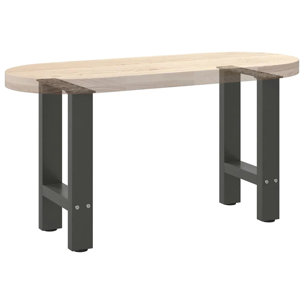 vidaXL Gambe per Tavolino da Caffè Antracite 2 pz 38x(42-43) cm Acciaio