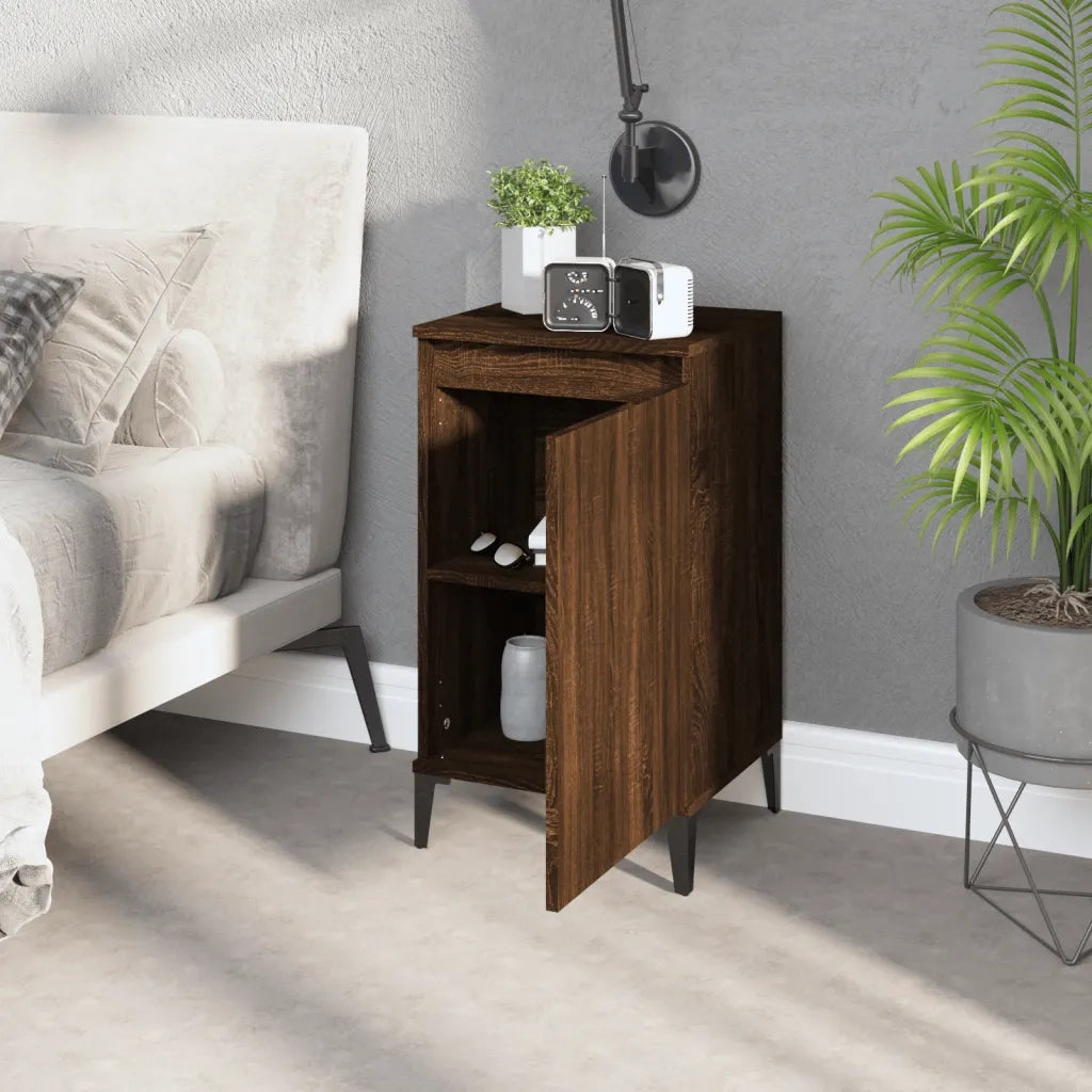 Comodini 2 pz Rovere Marrone 40x35x70 cm in Legno Multistrato 819659