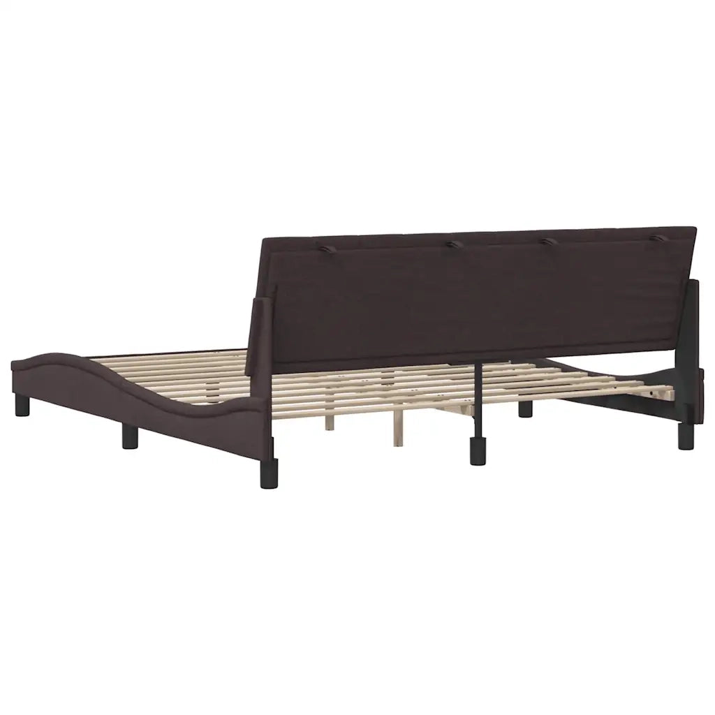 Giroletto senza Materasso Hanko Marrone Scuro 180x200 cm Tessuto 3310408