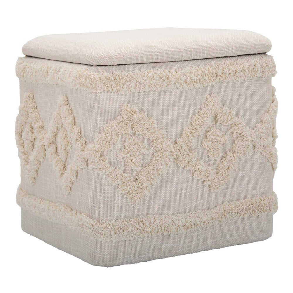 Puff Contenitore Quadrato cm 40X40X40 - DAMASCO