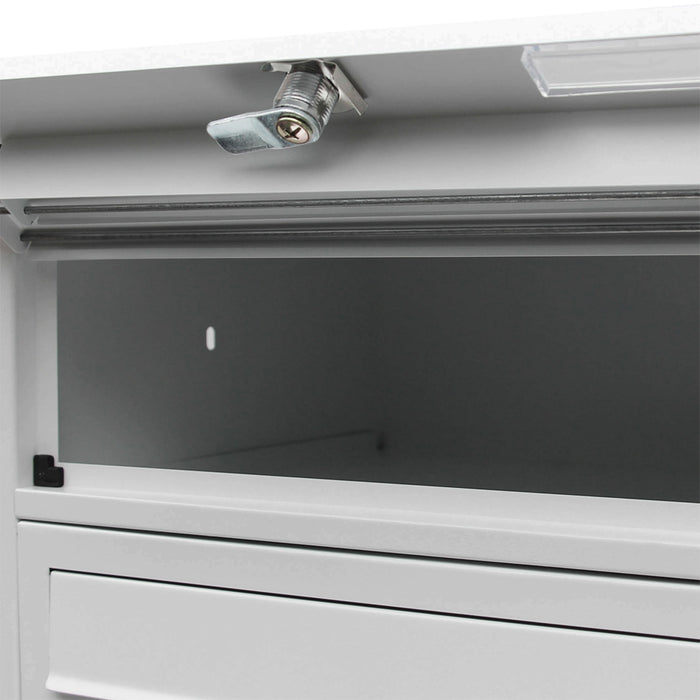 Cassetta postale condominiale autoportante 12 posti, grigio, 2 moduli con supporto a terra