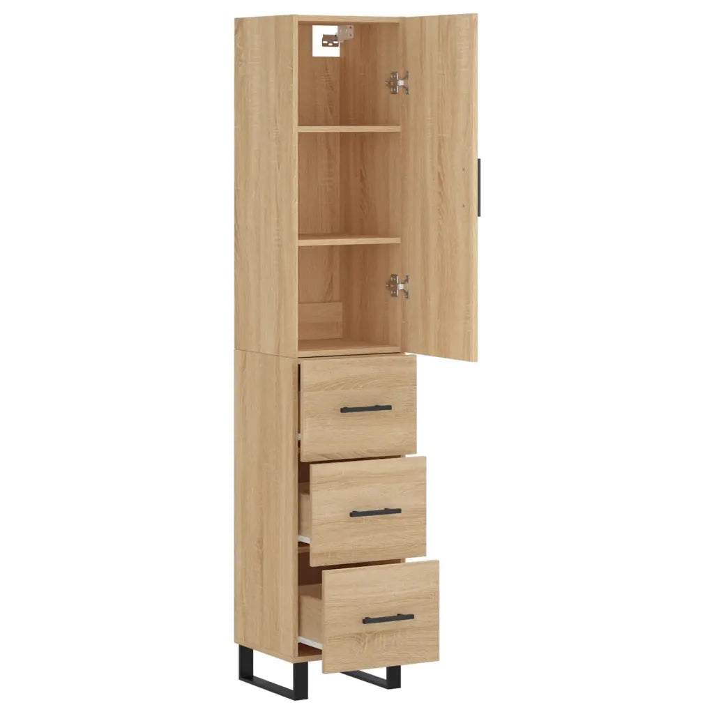 Credenza Rovere Sonoma 34,5x34x180 cm in Legno Multistrato 3198876