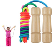 Tou di training con manubrio in legno 260 cm regolabile per bambini e adulti - Adatto per esercizi di fitness - Età 5-8 anni