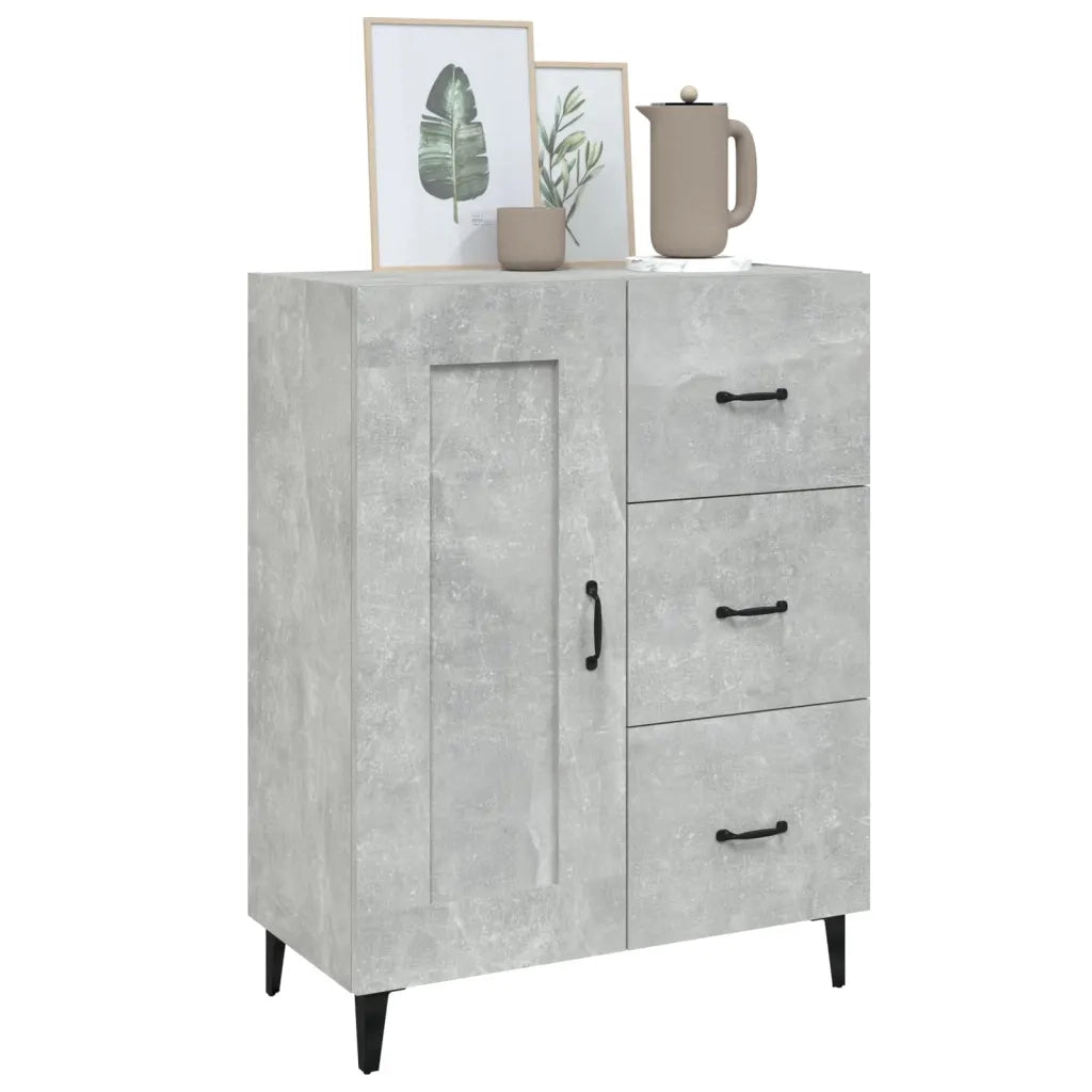Credenza Grigio Cemento 69,5x34x90 cm in Legno Multistrato cod mxl 23325