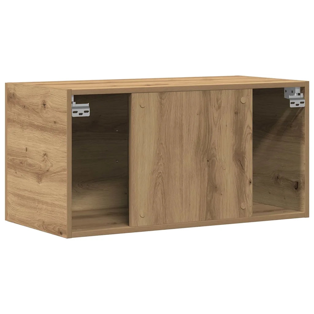 Armadietto a Muro | Mobile a Parete Rovere Artigianale 80x39x40 cm in Truciolato
