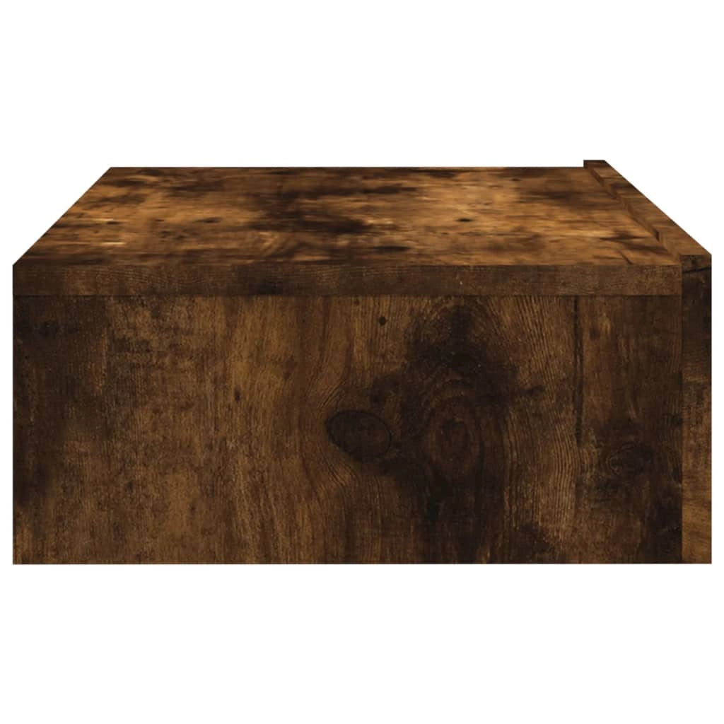 Mobile TV multimediale mensola TV credenza mobile TV per sala da pranzo soggiorno camera da letto con illuminazione a LED rovere affumicato 60 x 35 x 15,5 cm marrone 02_0026955