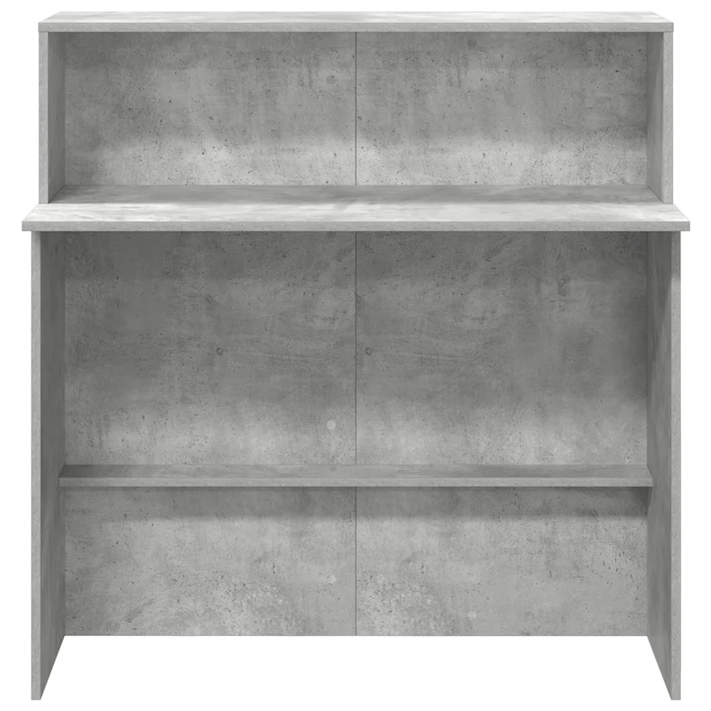 Banco Reception Grigio Cemento 100x50x103,5cm Legno Multistrato 859027