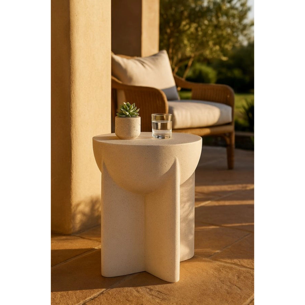 Tavolino VKH1076, Beige, MgO, 33,5x33,5x48,5 cm
