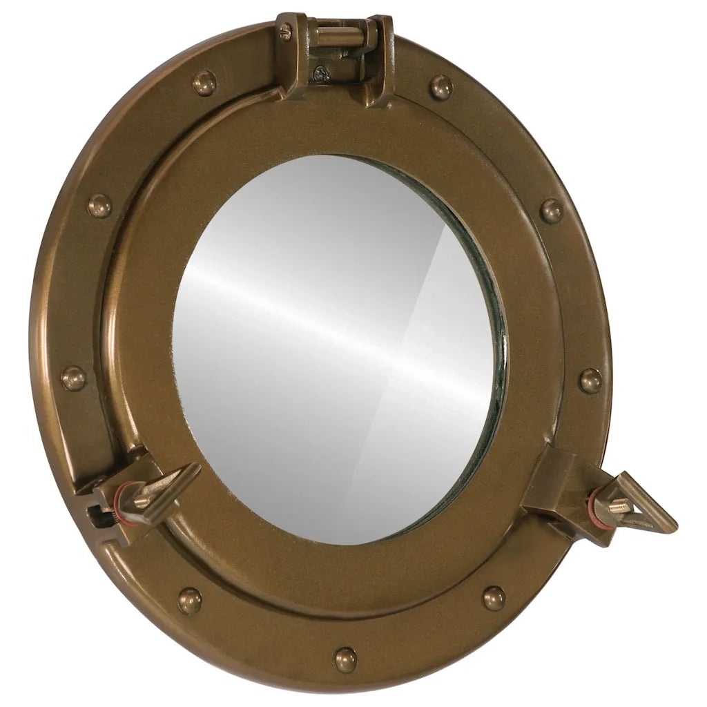 Specchio da Parete Design OblÃ² Ã˜30 cm in Alluminio e Vetro
