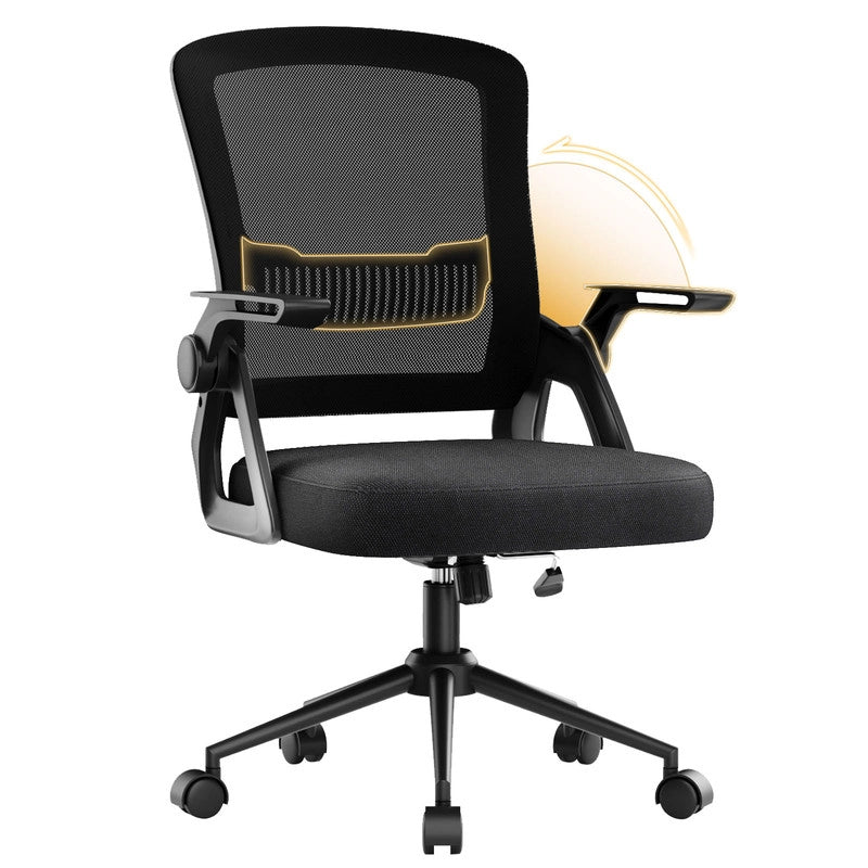 Sedia da ufficio ergonomica, , sedia da computer in rete traspirante con braccioli sollevabili e altezza regolabile