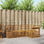 Set divani 4 pcs Naturale Legno di Acacia Massello 3374714
