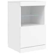 Buffet credenza cassettiera mobiletto mobile contenitore organizer per cucina soggiorno salotto con luci LED 41 x 37 x 67 cm bianco 02_0029851