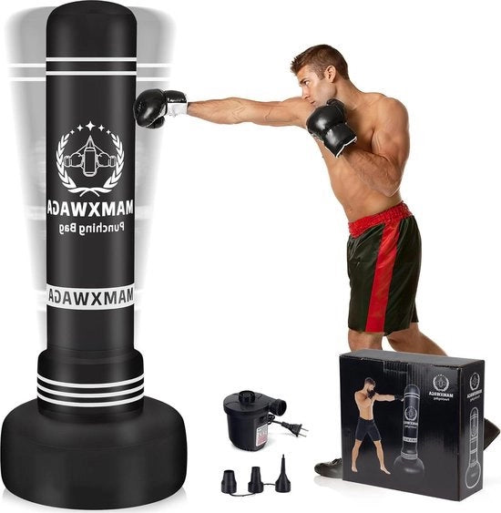 Sacchi a pelo con altezza regolabile 180 cm - adulti e giovani - sacchi a pelo pesanti - pompa a aria elettrica - fitness MMA Muay Thai
