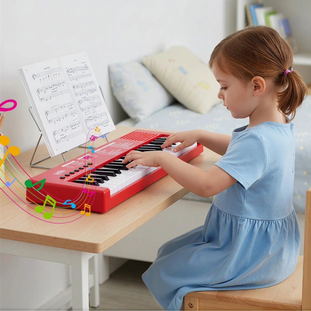 Tastiera pianoforte per bambini elettrica portatile a 37 tasti, Tastiera strumento musicale elettronico educativo-Tastiere elettriche