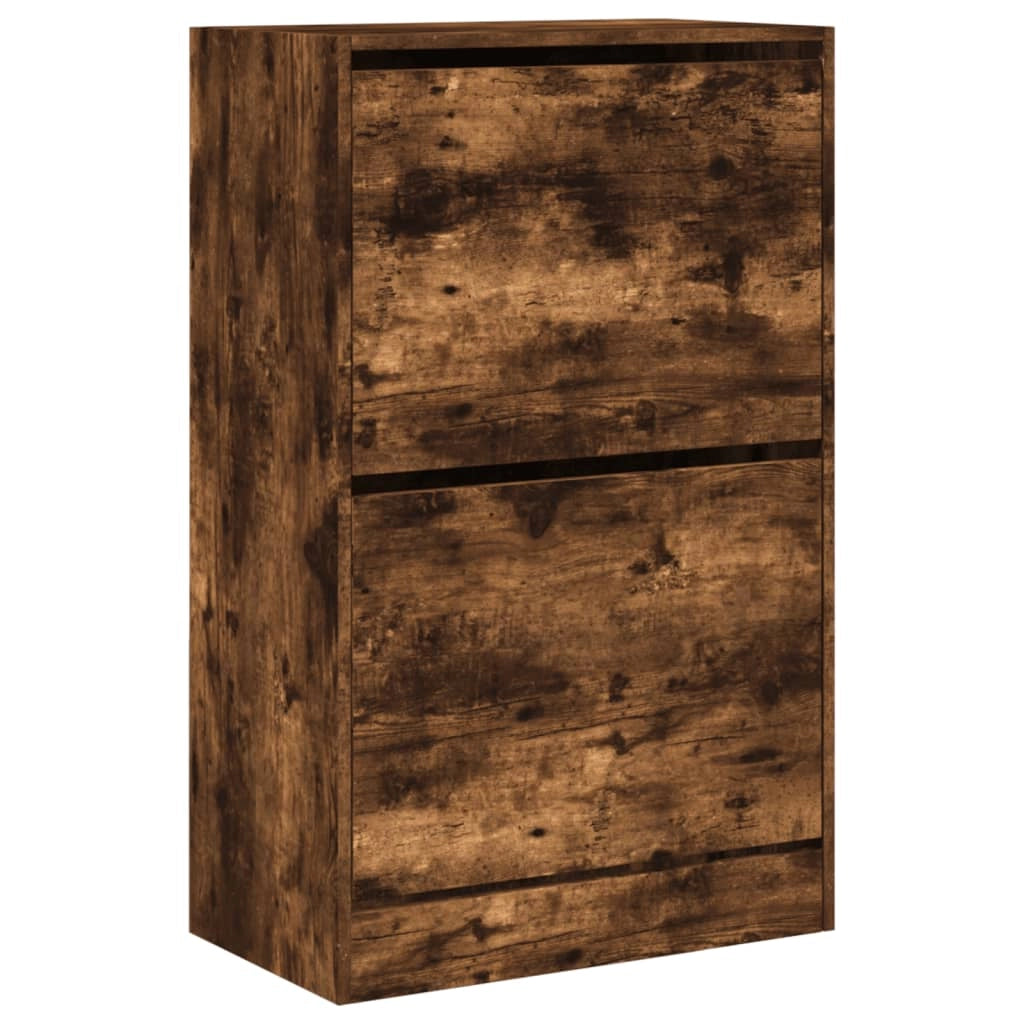 Scarpiera mobiletto portascarpe mobile per ingresso/corridoio/soggiorno 60 x 34 x 96,5 cm legno ingegnerizzato marrone 02_0021574