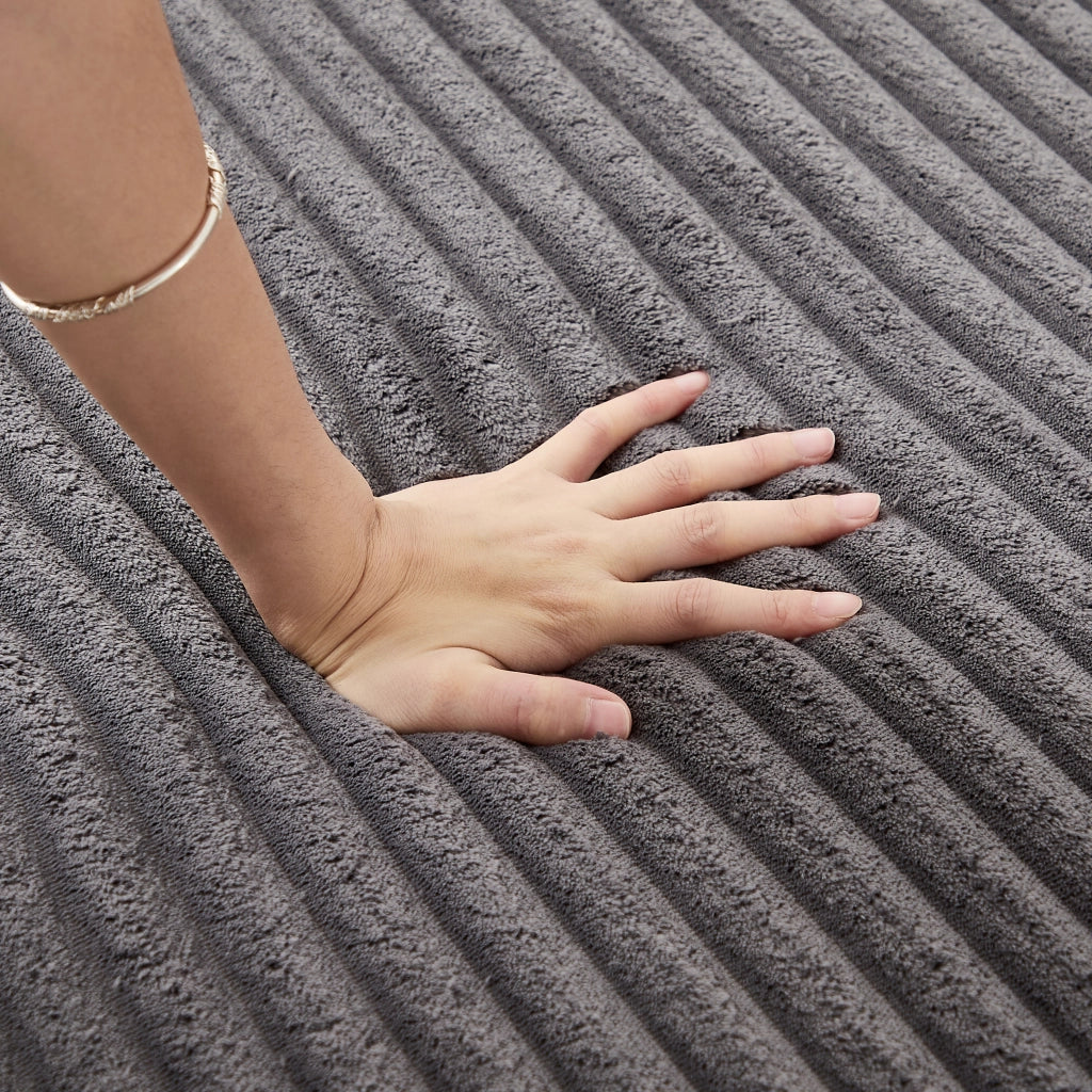 Divano Letto Modulare 2 in 1 con Pouf ¨C MINIMAL ¨C Velluto a Coste, Cuscini Inclusi